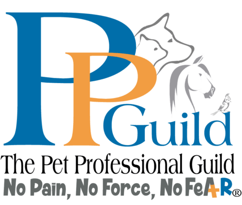 Kristie Halverson, dog trainer, proud Member of the Pet Profession Guild that believes in no pain, no force, and no fear based dog training.
