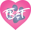 Small FurBabies & Friends Logo Pink Heart Grey Pawprint with FB&F Text